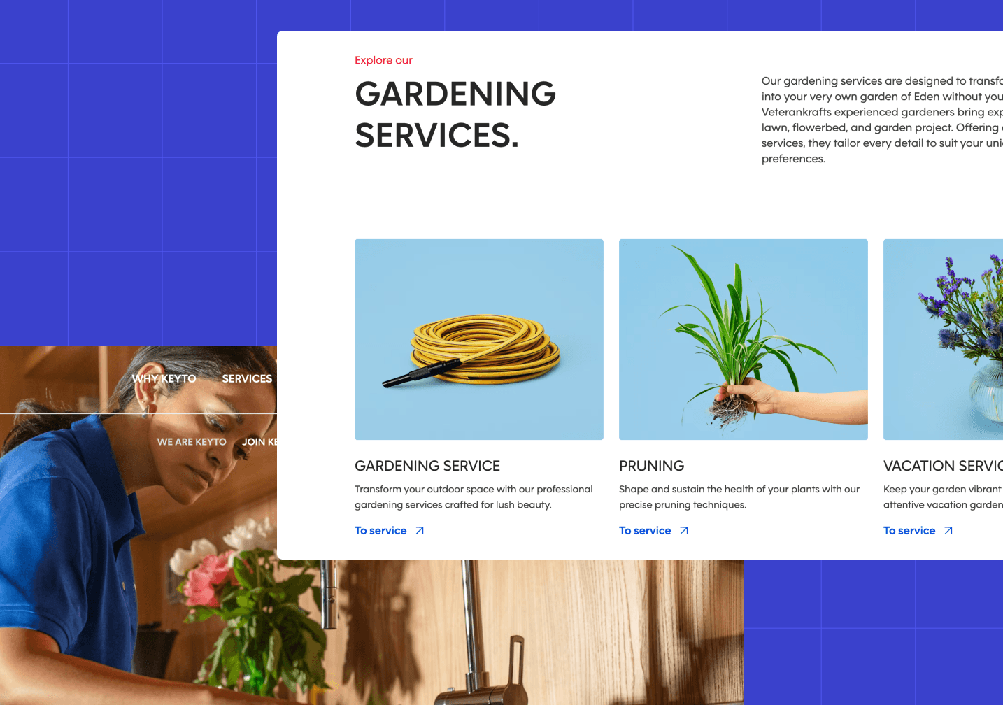 website for home-services company